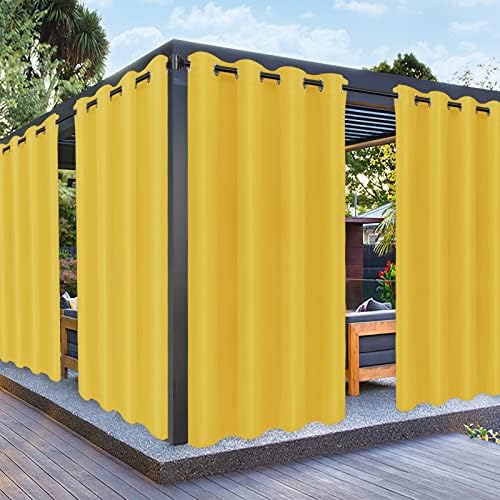 PureFit Outdoor Curtains for Patio Waterproof Weatherproof Outside Curtains by PureFit