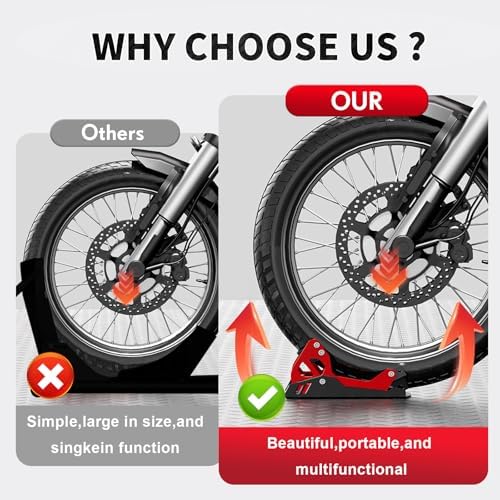Foldable Motorcycle Wheel Chock 1800 lbs Capacity - Image 4