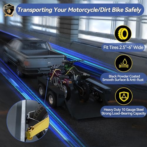 E-Track Dirt Bike Wheel Chocks, Bike and Dirt Bike in Enclosed - Image 2