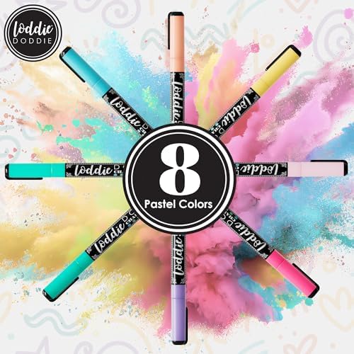 Loddie Doddie Liquid Chalk Markers, Fine Tip, Pastel Chalk Markers, 8 Pack - Image 6
