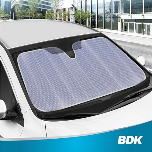 BDK Lavender Shine Car Windshield Sun Shade Accordion Folding Sunshade - Image 2
