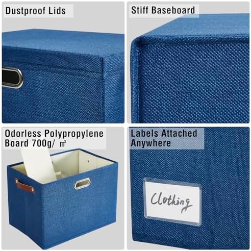 15" Fabric Storage Box with Lids - Image 5