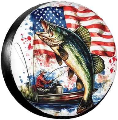 Vintage Bass Fishing Spare Tire Cover by TZBVTAU