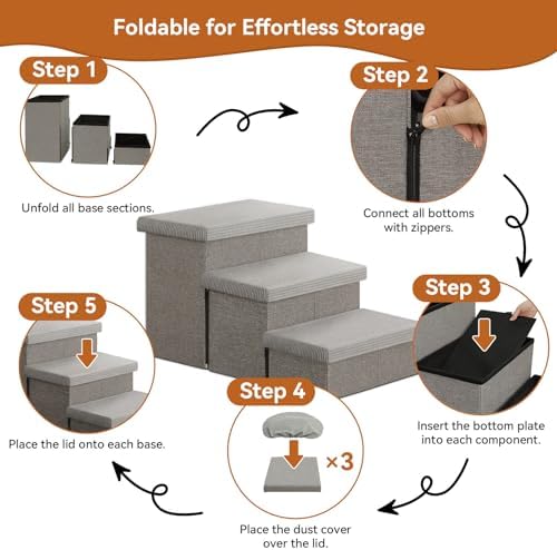Zerbuger Dog Stairs Non-Slip Storage - Image 7