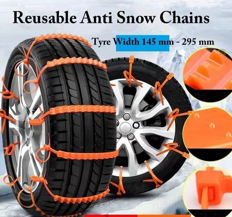 Temporary Tire Straps, Universal Reusable Anti-skid Nylon Tire Chains, - Image 6