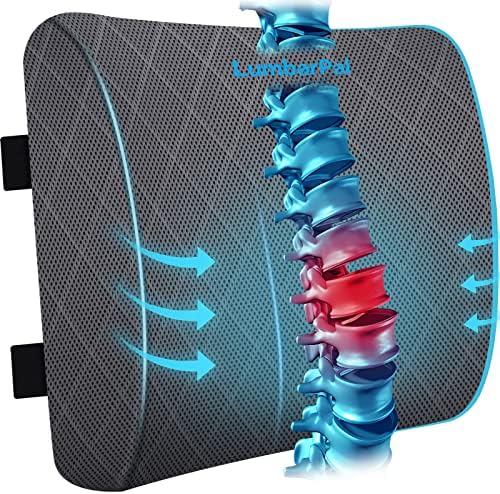 Lumbar Support Pillow for Office Chair, Back Support, Memory Foam by LumbarPal
