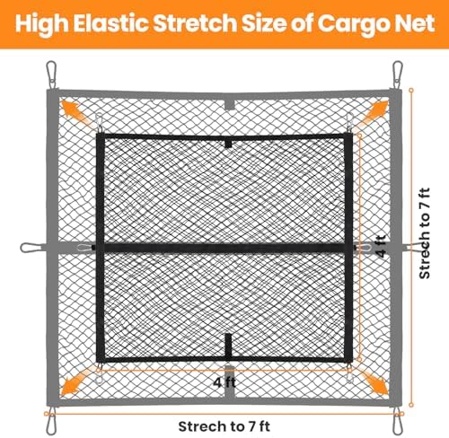 Double-Layer Truck Bed Organizer Net Elastic Cargo Mesh - Image 4