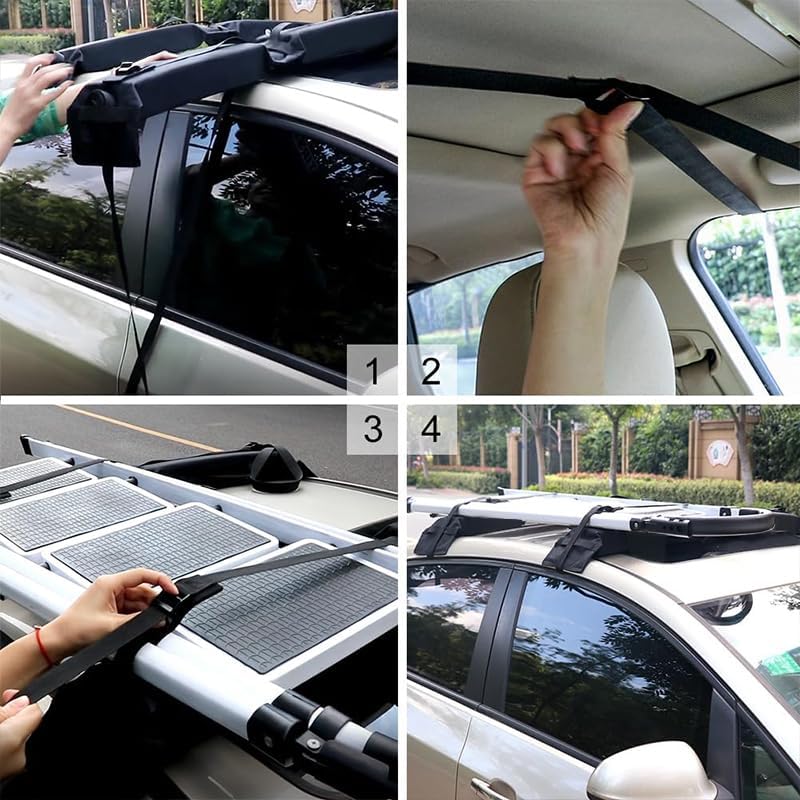2 Pcs Soft Roof Rack Pads for VW T5 Talagon Teramont Tharu, Car Rooftop Luggage - Image 6