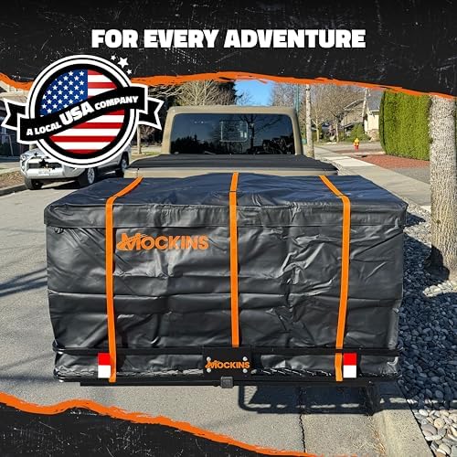 Mockins 60"x36"x6" XL Heavy Duty Trailer Hitch Cargo Carrier w/ 500Lbs. Cap - Image 3