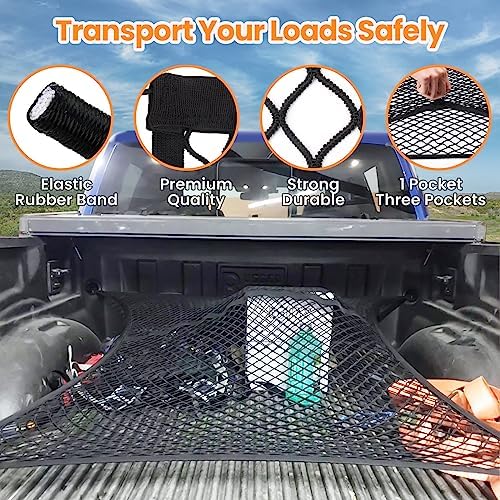 Double-Layer Truck Bed Organizer Net Elastic Cargo Mesh - Image 3