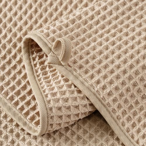 Microfiber Waffle Face Towels, 4 Pieces, Fast Drying, Lint Free 430 GSM - Image 3