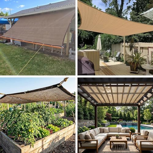 80% Garden Shade Cloth Sun Shade Fabric – UV Resistant Durable Sunblock Netting - Image 6