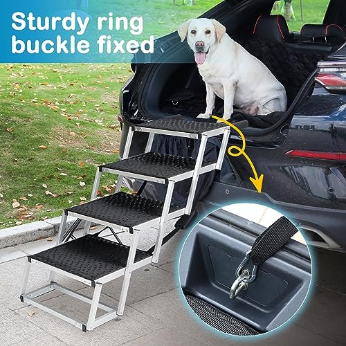 Uross Dog Stairs for Car 4 Steps Suitable for Car Trunk Heights 23"-26"- - Image 6