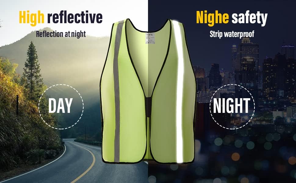 SIFE 1 Pack High Visibility Reflective Safety Vest, Made from Breathable and - Image 4