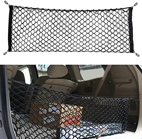 Car Rear Cargo Net, Universal Adjustable Elastic Trunk Cargo Storage Organizer - Image 7