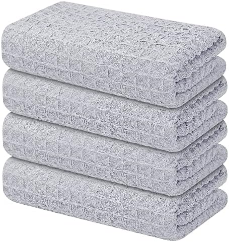 Homaxy Microfiber Waffle Weave Kitchen Towels, 4 Pack by Homaxy