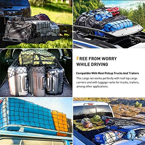 3'x4' Bungee Cargo Net for Truck Bed Stretches to 6'x8' | No Gaps Securing - Image 6