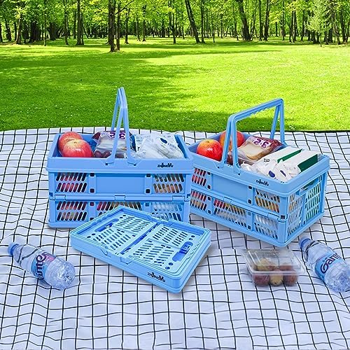 Collapsible storage crates, plastic baskets - Image 6
