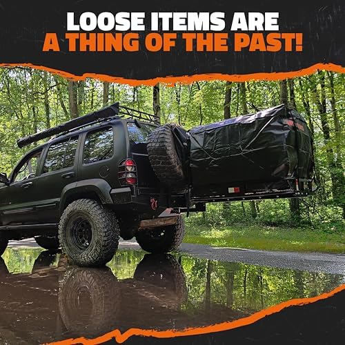 Mockins 30 Cubic Ft Square Trailer Hitch Cargo Carrier Bag 40"x40"x32" - Image 3
