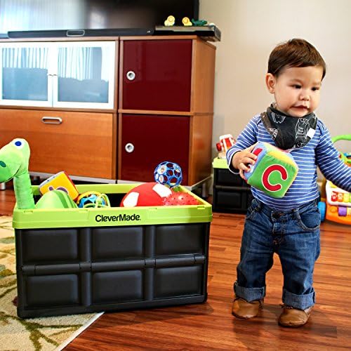 CleverMade Collapsible Storage Bins, 46L 1 Pack, 75 lb Stackable - Image 6