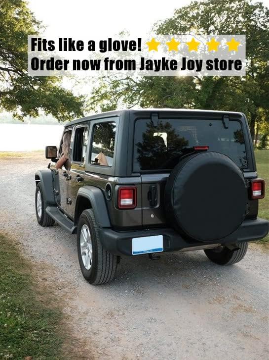 Black Spare Tire Cover, Waterproof PVC Leather - Image 6