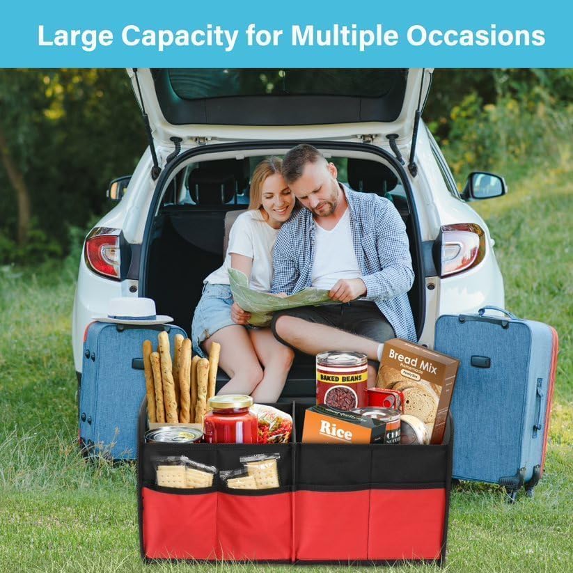 Simple Deluxe Trunk Organizer for Car/SUV/Truck, Collapsible 2 Compartment 50L - Image 6