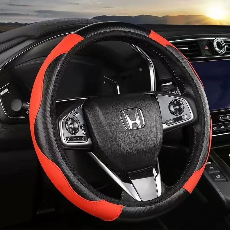 Red Elastic Steering Wheel Cover by Follicomfy