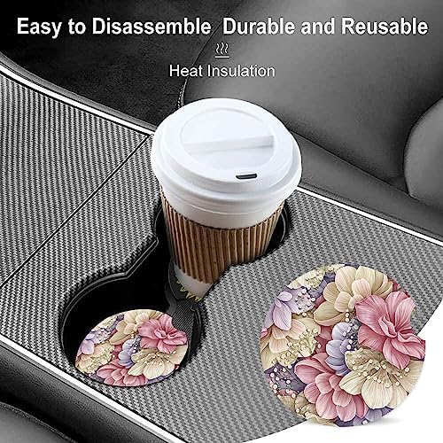 Absorbent Car Cupholder Coaster 2 Pack, Cute Car Coasters - Image 4
