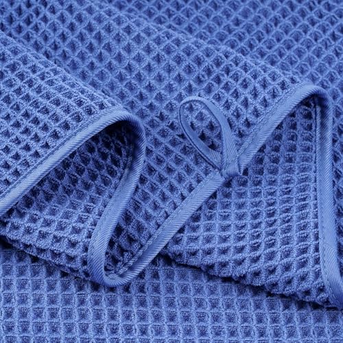 POLYTE 430 GSM Poly Blend Microfiber Quick Dry Waffle Bath Towel, 30x60 in - Image 4