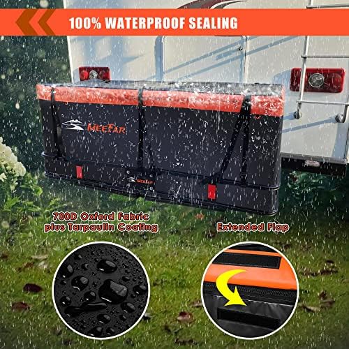Hitch Mount Cargo Carrier Bag 100% Waterproof 19.7 Cubic Feet Luggage Rack - Image 7