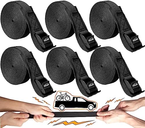 WEDAMER 6 Pack Kayak Tie Down Straps 1" x16.4Ft Cam Buckle Lashing Straps - Image 7