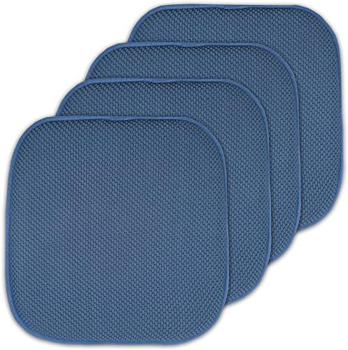 4 Pack Memory Foam Honeycomb Nonslip Back 16" x16" Chair/Seat Cushion Pad by SweetHomeCollection
