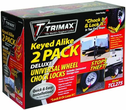 TRIMAX TCL275 Wheel Chock Lock 2-Pack by Trimax