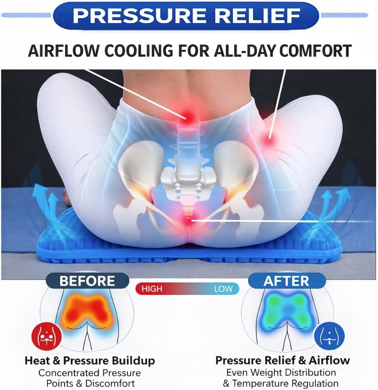 Gel Seat Cushion for Long Sitting - Image 3
