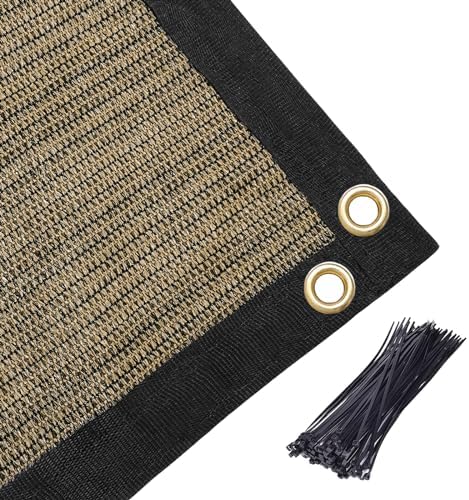 Amagenix 90% Shade Fabric 9'X 18' Mocha Sun Shade Cloth - Image 6