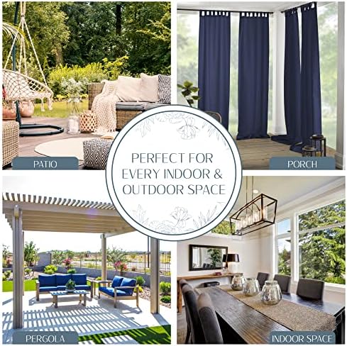 Matine Solid Tab Top Indoor/Outdoor Window Curtain - Image 3