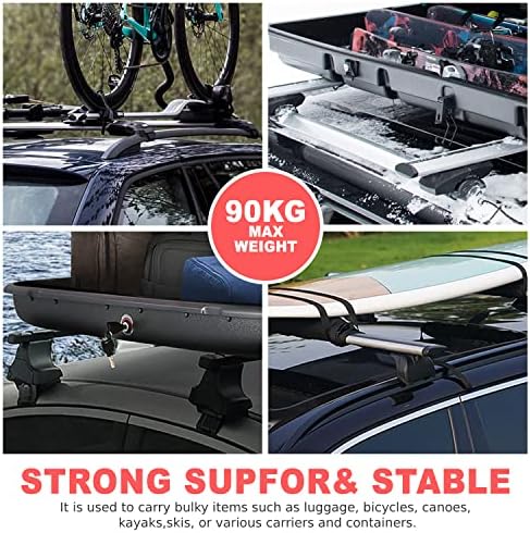J2 Engineering J2-RR-135-BK Pair of 55" Aluminum Roof Rack Cross Bars Cargo - Image 6