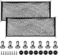 2 PCS Car Rear Cargo Net, Adjustable Elastic Trunk Storage Net by Unknown