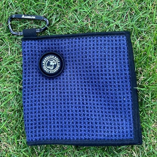 Small Magnetic Golf Towel with Clip, Microfiber Waffle Design - Image 6