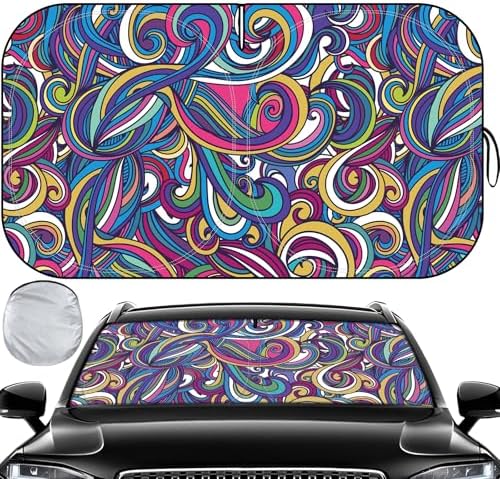 Windshield Sun Shade, Reflective Car Sunshade Blocks Heat, 57 x 31.5 in by Clothclose