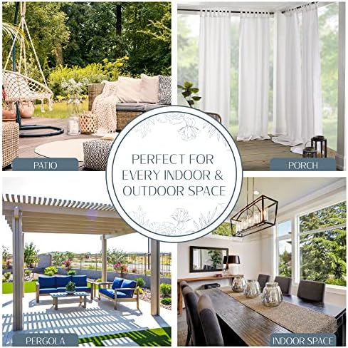 Matine Solid Tab Top Indoor/Outdoor Window Curtain - Image 3