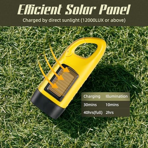 SEANCHEER Hand Crank Solar Powered Flashlights, Compact Emergency LED - Image 6