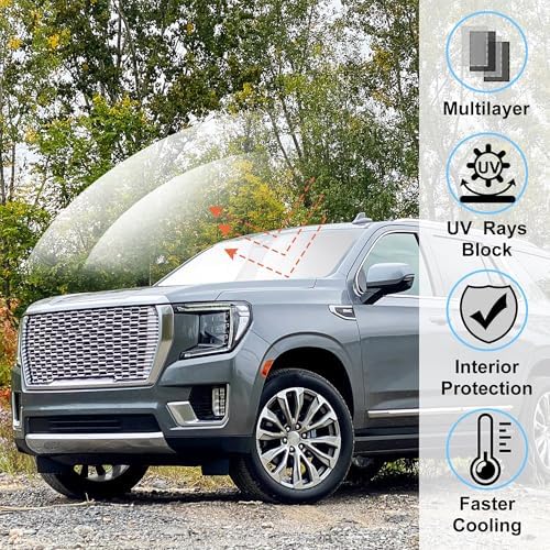 Windshield Sunshade for 2021-2025 GMC Yukon XL/Chevy Suburban - Image 2