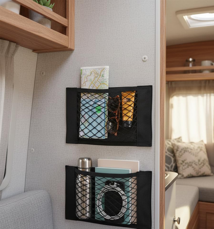 2 Pcs Back Seat Car Organizer Net - Image 2
