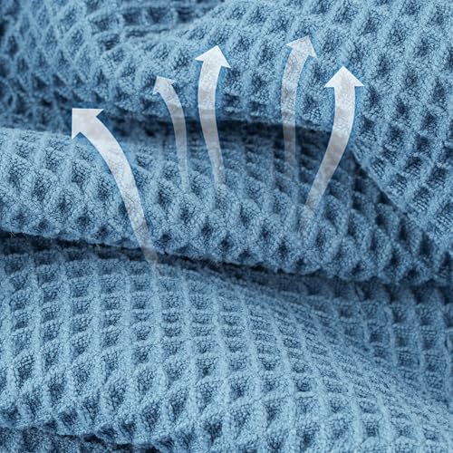 Microfiber Waffle Hand Towels, 4 Pieces, Fast Drying, Lint Free 430 GSM - Image 2
