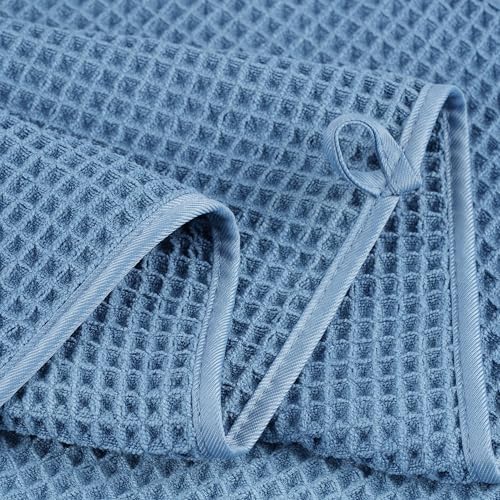 POLYTE 430 GSM Poly Blend Microfiber Quick Dry Waffle Bath Towel, 30x60 in - Image 4
