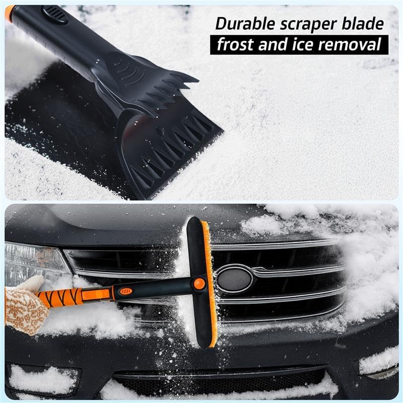 EcoNour 63" Extendable Snow Brush & Ice Scraper - Image 5
