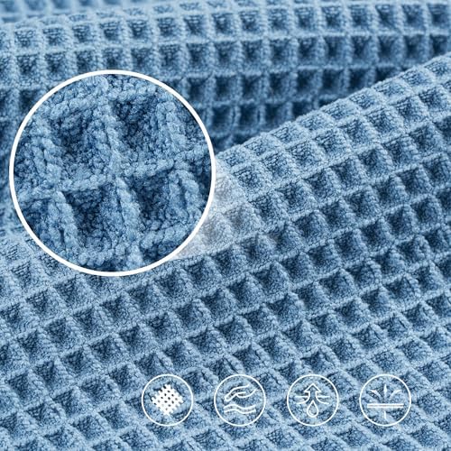 POLYTE 430 GSM Poly Blend Microfiber Quick Dry Waffle Bath Towel, 30x60 in - Image 5