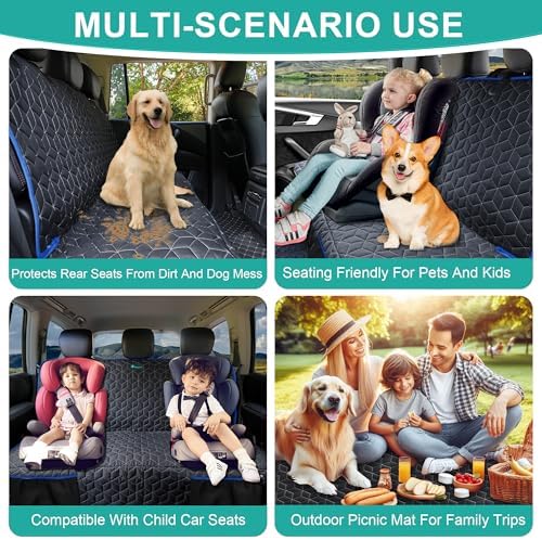 Meginc Back Seat Cover for Dogs, Washable Bench Seat Covers for Trucks - Image 5