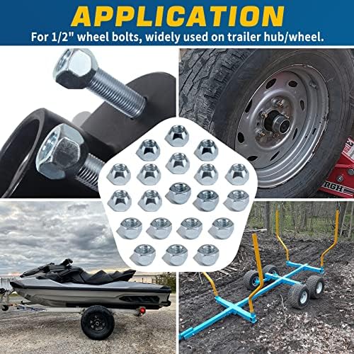 20pcs 1/2''-20 Trailer Lug Nuts Galvanized - Image 6